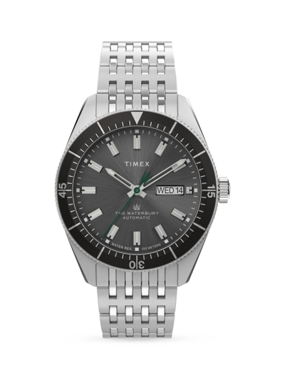 Timex Men's Waterbury Stainless Steel Bracelet Watch In Black