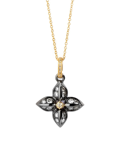 Syna Women's Jardin 18k Gold, Sterling Silver & Diamond Flower Necklace