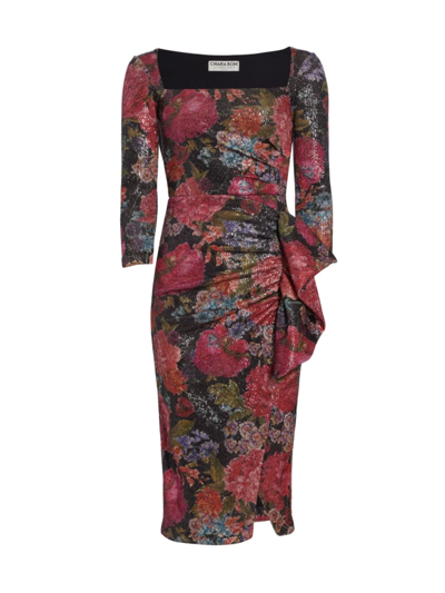 Chiara Boni La Petite Robe Cesarima Floral Sequined Cocktail Dress In  Glowing Peonies Black | ModeSens