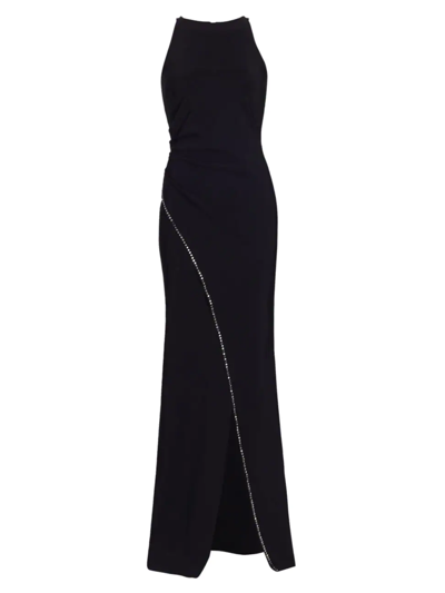Chiara Boni La Petite Robe Liwen Embellished-trim Gown In Black