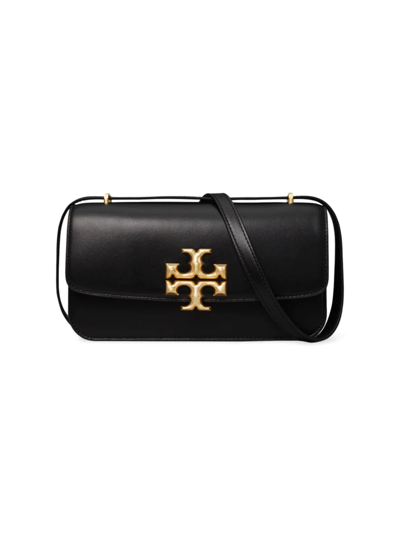 Tory Burch Eleanor E/w小号皮革单肩包 In Black