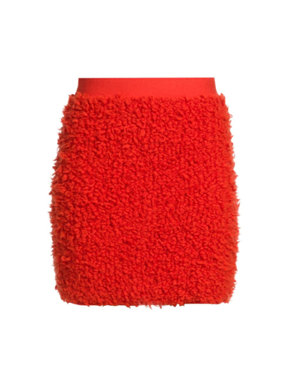 Bottega Veneta Red Wool Blend Skirt In Orange