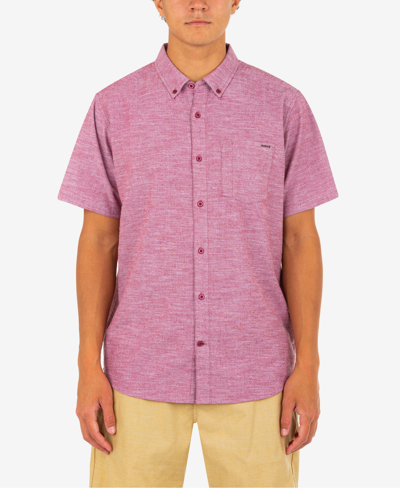 Hurley Men's One And Only Stretch Button-down Shirt In Team Red