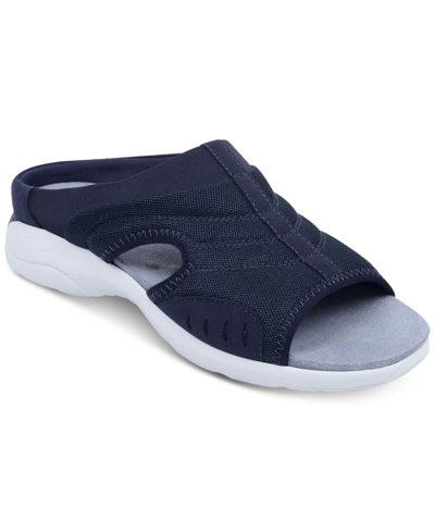 Easy Spirit Traciee Women's Flat Slide Sandals Women's Shoes In Dark Blue