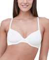 Skarlett Blue Women's Adorned Fully Adjustable Cotton Lace Bralette With Seamless Support In White