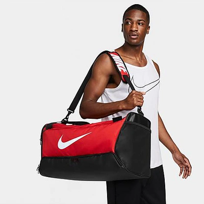 Nike Brasilia 9.5 Training Duffel Bag In University Red/black/white