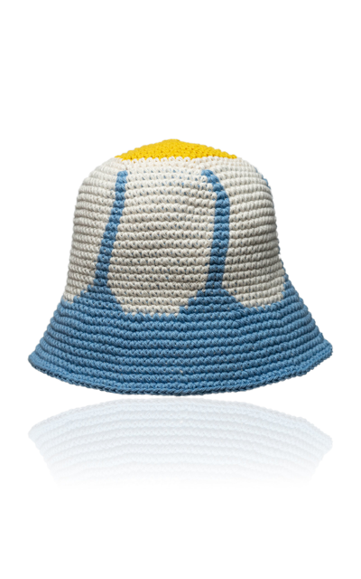 Memorial Day Daisy Cotton Bucket Hat In Blue