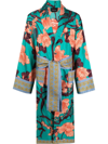 VERSACE GRAPHIC-PRINT SILK ROBE