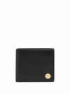 Versace Black Small Wallet With Medusa Biggie Logo In Black