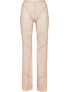 Poster Girl Camilla Logo Print Flared Trousers In Neutrals