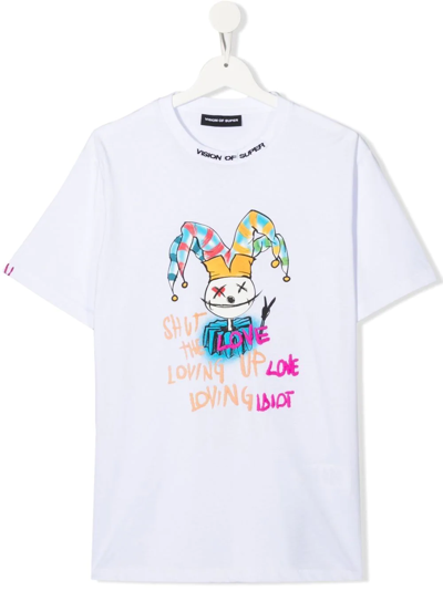 Vision Of Super Kids' Short Sleeve T-shirt In White