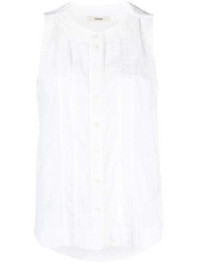 Odeeh Pompom-trim Detail Blouse In White