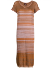 Vitelli Marl-knit Shift Dress In Brown