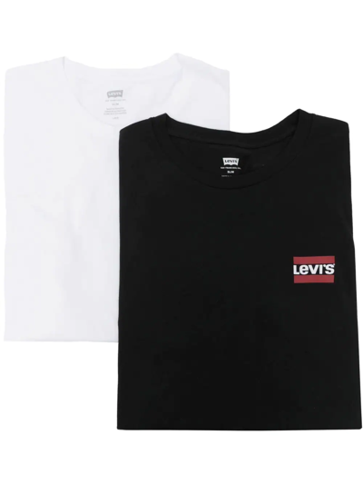 Levi's Logo-print T-shirt Set (set Of Two) In White