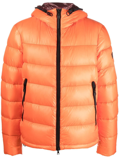 Peuterey Feather-down Padded Puffer Jacket In Orange
