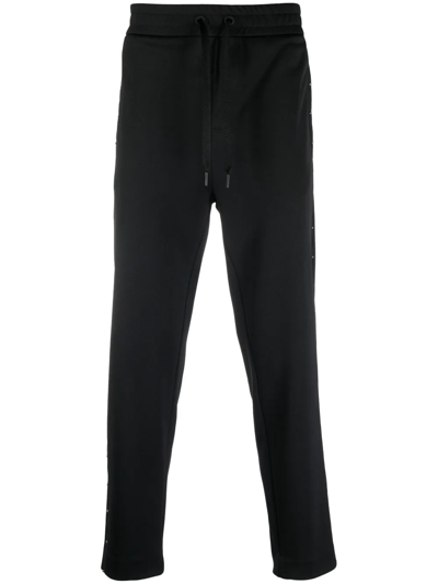 Moncler Studded Drawstring Track Pants In Black
