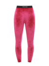 Tom Ford Stretch Velvet Signature Leggings In Pink