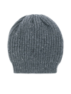 Brunello Cucinelli Ribbed Knit Beanie In Piombo