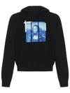 Off-white Monalisa Graphic-print Cotton-jersey Hoody In Black