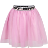 OFF-WHITE LILAC SKIRT FOR GIRL WITH LOGOS