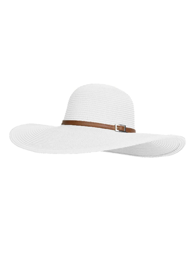 Melissa Odabash Jemima Wide-brim Floppy Beach Hat In Bianco