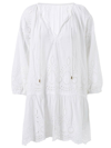 Melissa Odabash Ashley Eyelet Detail Cotton Cover-up Tunic In Bianco