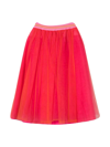 Simonetta Multicolor Skirt For Girl In Fucsia