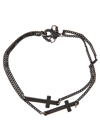 Dsquared2 Black Varnished Metal Bracelet In Black
