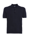 Drumohr Spread-collar Cotton Polo Shirt In Blue