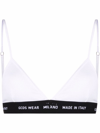 GCDS GCDS WOMEN'S WHITE COTTON BRA,SS21W01020001 S