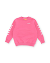 Off-white Pink Sweatshirt With White Print In Pink