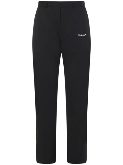 Off-white Single Arrow Straight Chino Trousers In Black