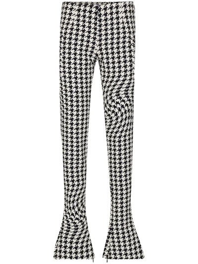 Off-white Psychedelic Houndstooth-print Trousers In Black White