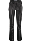 OFF-WHITE POLISHED-FINISH TROUSERS
