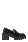 Stuart Weitzman Sleek Moccasin Flat Shoes With Chunky Platform And Timeless Design In Black