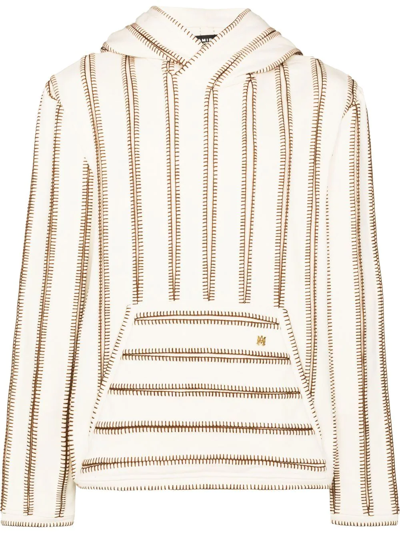 Amiri Contrast-stitch Sweatshirt In Nude