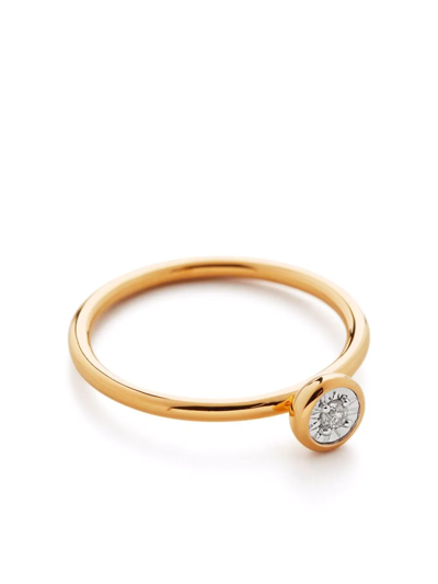 Monica Vinader Diamond Essential Ring In Gold