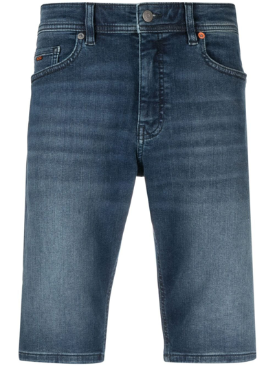 Hugo Boss Maine Five-pockets Denim Shorts In Blue