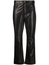 GOLDEN GOOSE STRAIGHT-LEG LEATHER TROUSERS