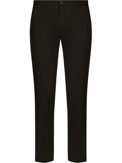 Dolce & Gabbana Mid-rise Tailored Trousers In Schwarz