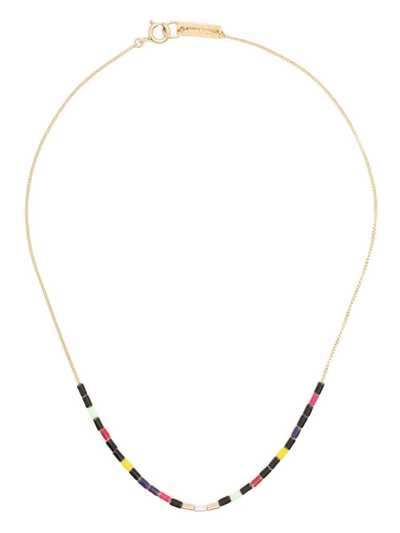 Isabel Marant Resin Bead Detail Necklace In Gold