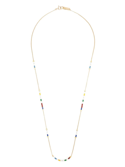 Isabel Marant Bead-charm Long Necklace In Gold