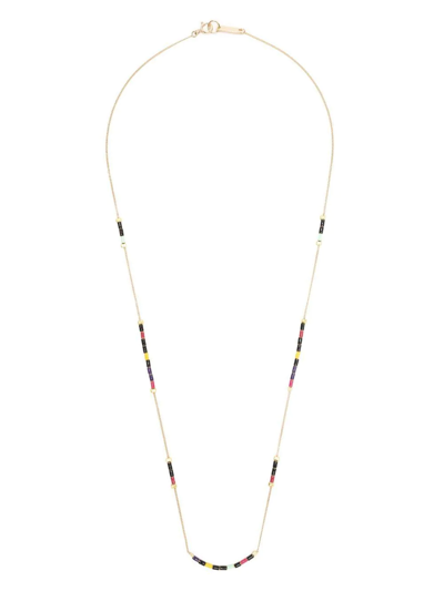 Isabel Marant Bead-charm Long Necklace In Gold