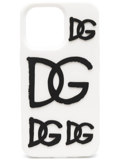 Dolce & Gabbana Cover For Iphone 13 Pro With Print In White