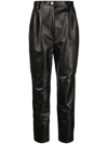 MAGDA BUTRYM HIGH-WAISTED TAPERED LEATHER TROUSERS