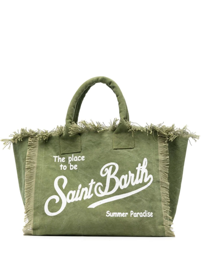 Mc2 Saint Barth Logo-print Tote Bag In Grün