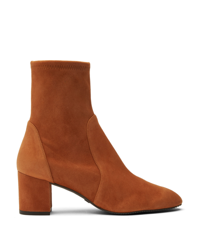 Stuart Weitzman Suede Leather And Ankle Boots In Brown
