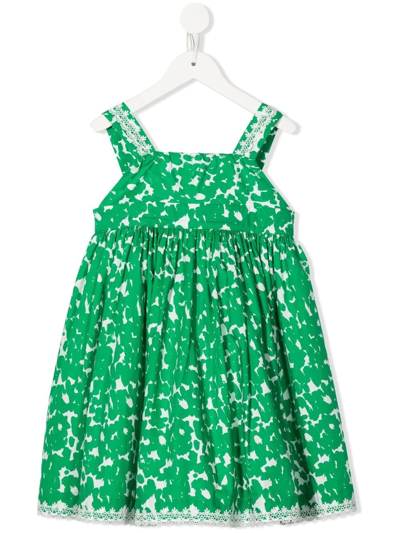 Mimi Kids' Graphic-print Dress In Green