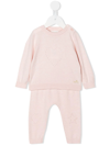 MARIE-CHANTAL PERFORATED-DETAIL TWO-PIECE BABYGROW SET