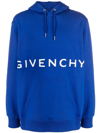 GIVENCHY LOGO-PRINT DRAWSTRING HOODIE